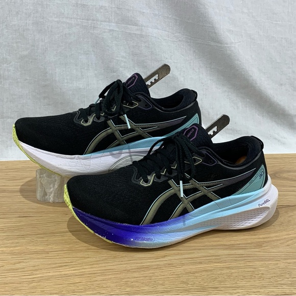 Asics Shoes - ASICS Gel-Kayano 30 Black Blue Running Shoes Women’s Size 8